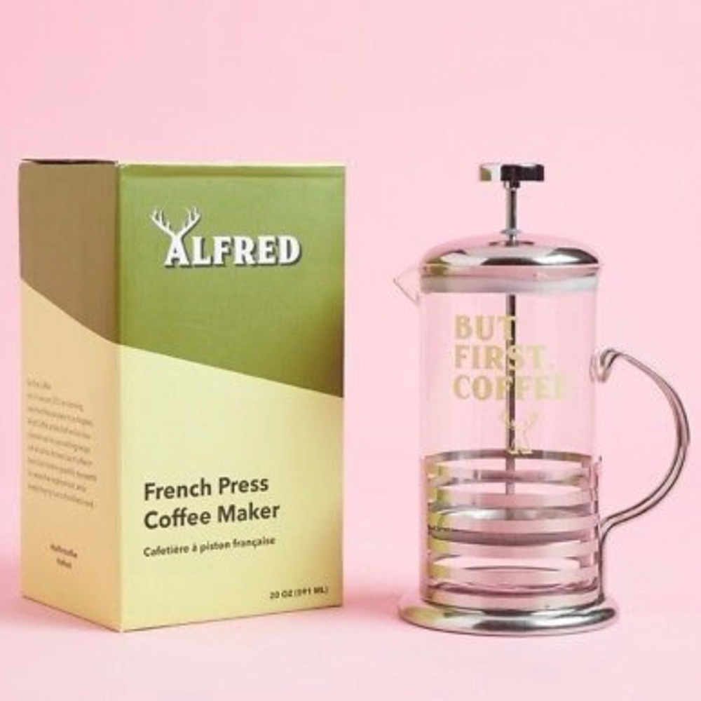 Alfred But First Coffee French Press FabFitFun